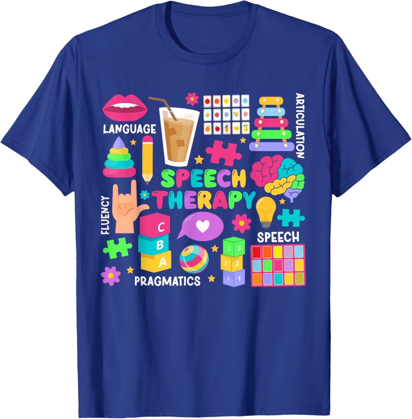Speech Therapy SLP Speech Language Pathologist T-Shirt - T-Shirt | Royal