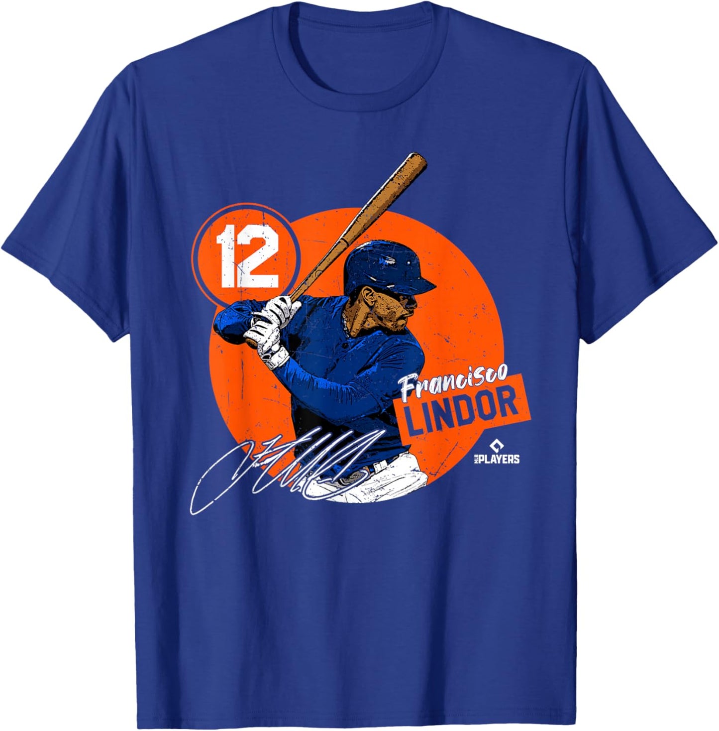 Francisco Lindor | New York Baseball MLB Player | MLBLIN4008 T-Shirt - T-Shirt | Royal