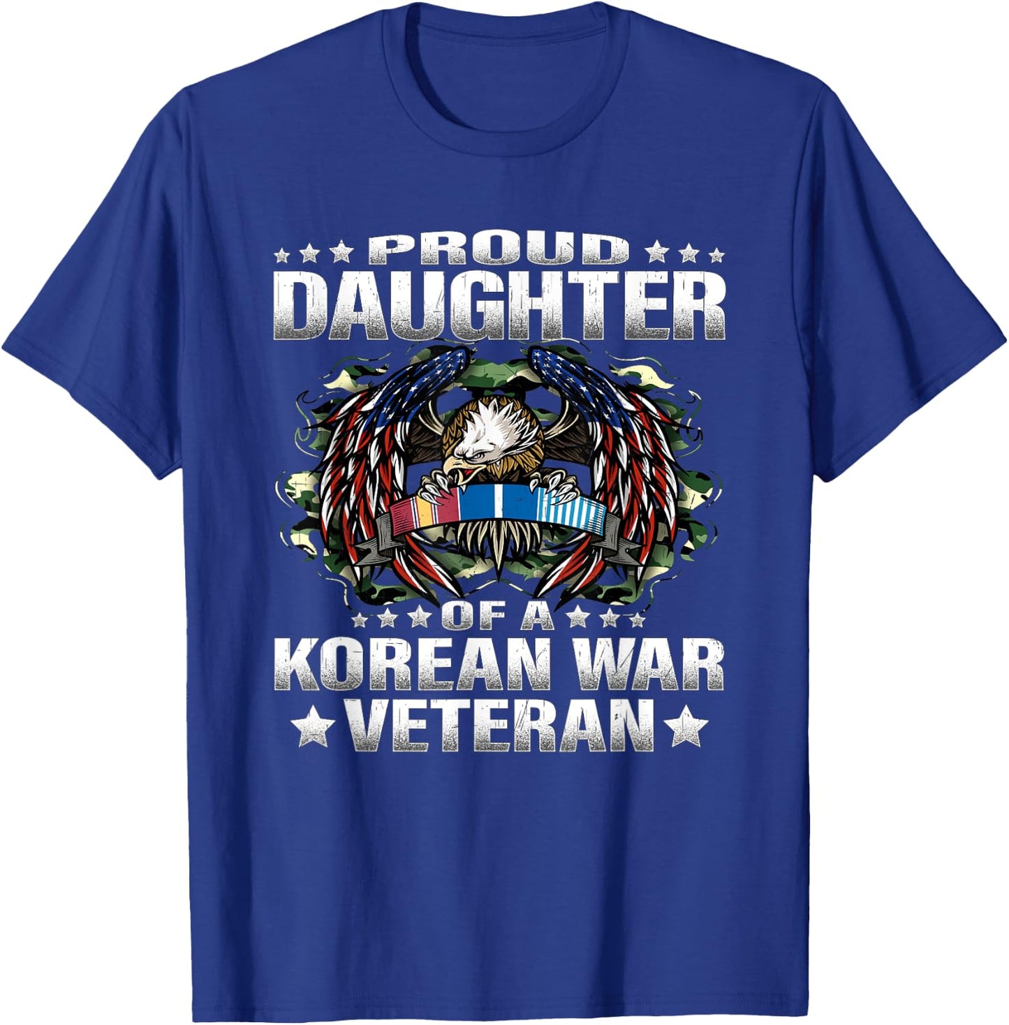Proud Daughter Of A Korean War Veteran Military Vet's Child T-Shirt - T-Shirt | Royal
