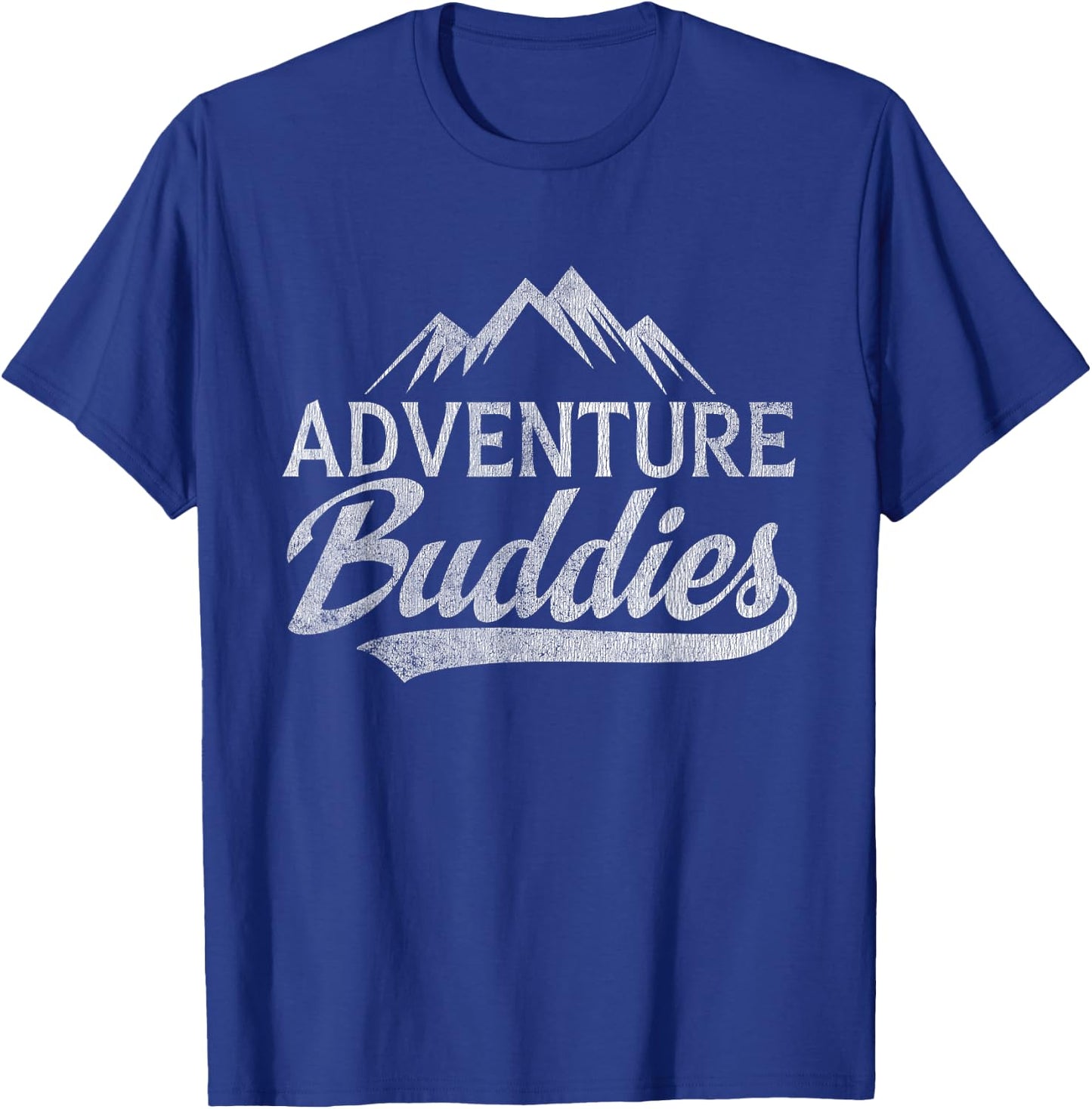 Hiking Mountains Adventure Buddies Couples T-Shirt - T-Shirt | Royal