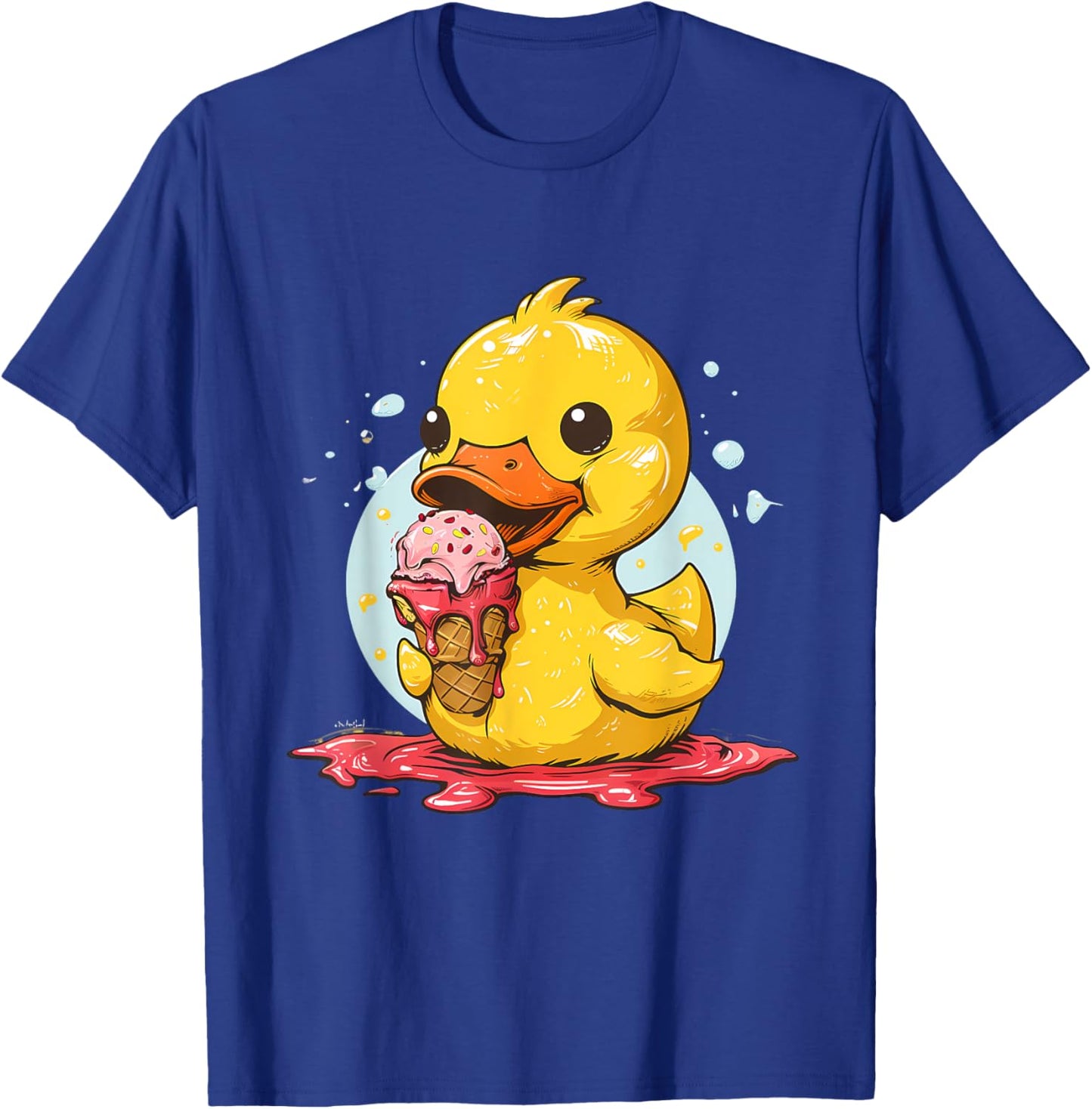 Rubber Duck Ice Cream Lover Ice Cream Party Rubber Duckie Women Kids T-Shirt - T-Shirt | Royal