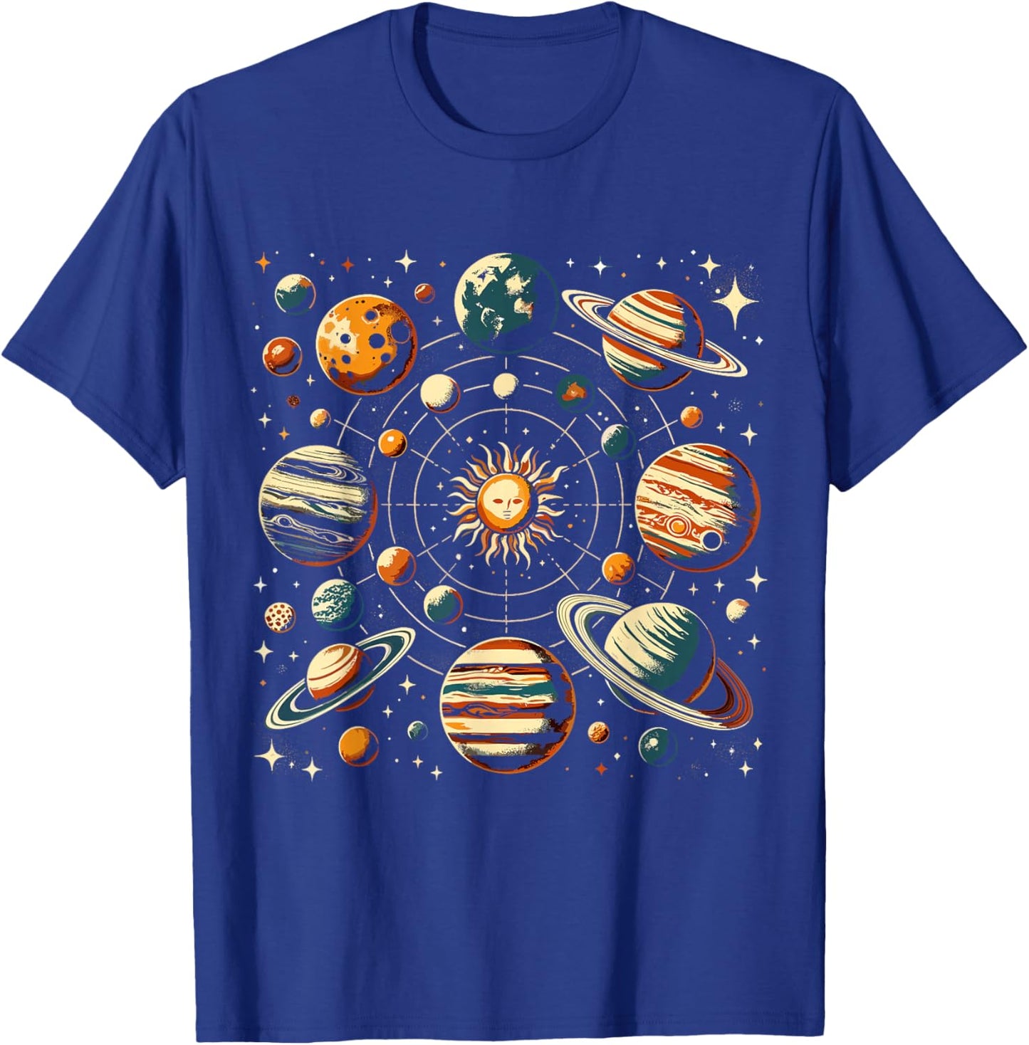 Solar System Planets Girls Astronomy Space T-Shirt - T-Shirt | Royal