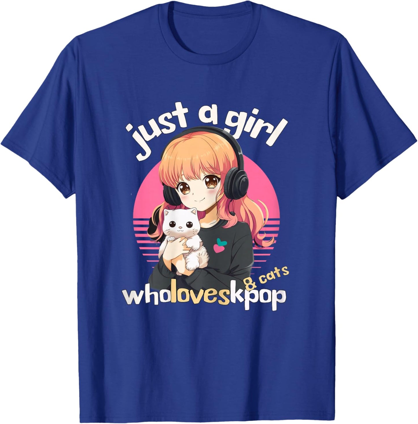 Kpop & Cats K-Pop Merch Korean Merchandise Teen Girls Cute T-Shirt - T-Shirt | Royal