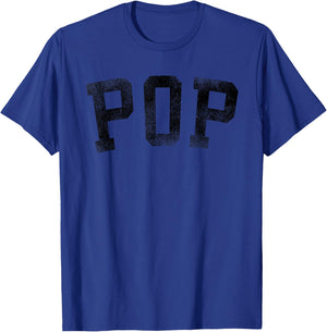 Pop - Classic Bold Font Birthday Pop T-Shirt - T-Shirt | Royal