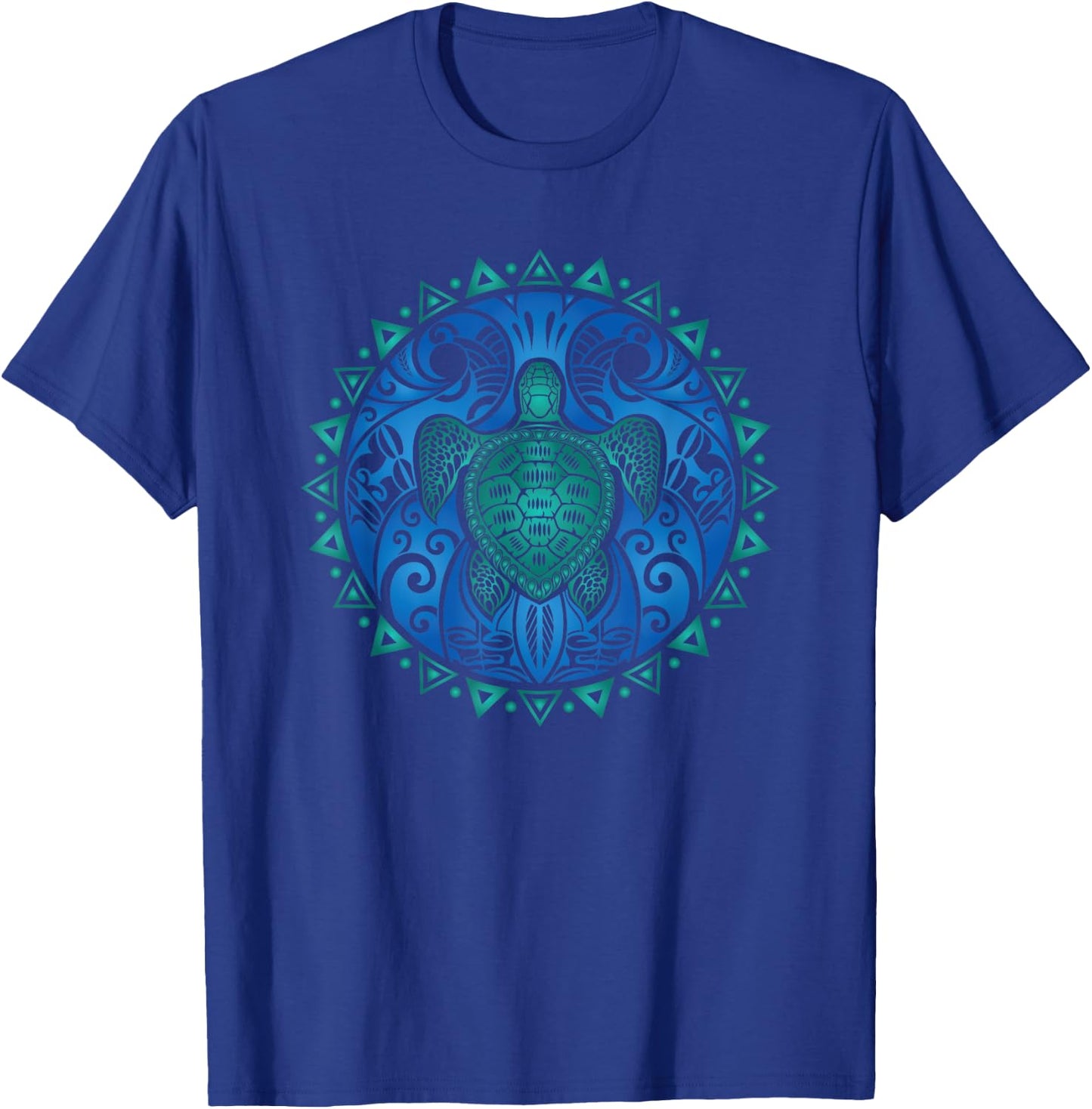 Sea Turtle Tribal Hawaiian Hawaii Turtles Lover Gift T-Shirt - T-Shirt | Royal