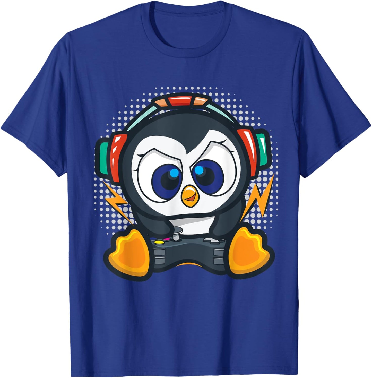 Penguin Gaming Shirt Boys Kids Gamer Gift Penguin Lover T-Shirt - T-Shirt | Royal