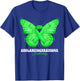 Cholangiocarcinoma Awareness Month Green Ribbon Butterfly T-Shirt - T-Shirt | Royal