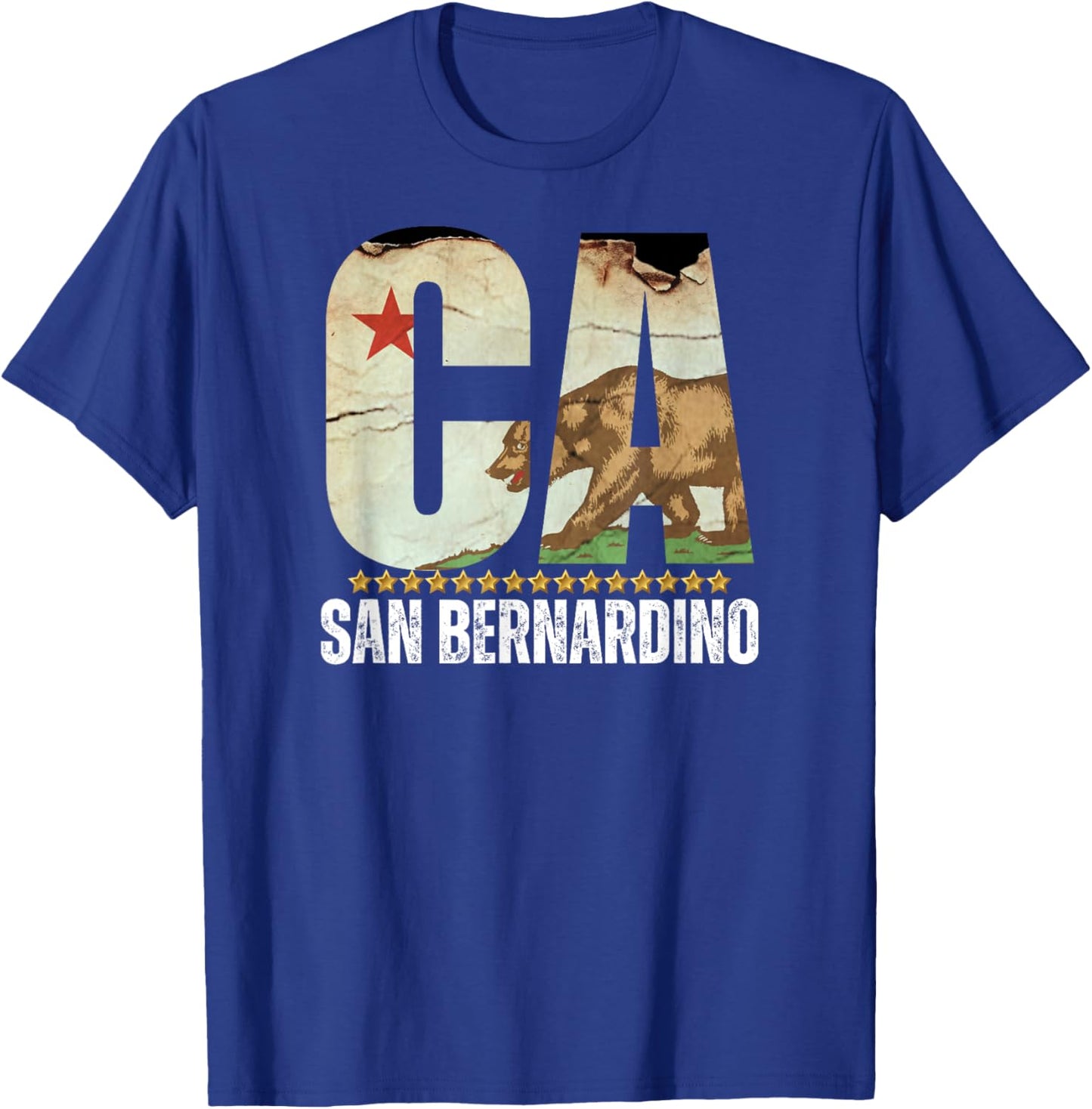 San Bernardino, California CA, Major USA City T-Shirt - T-Shirt | Royal