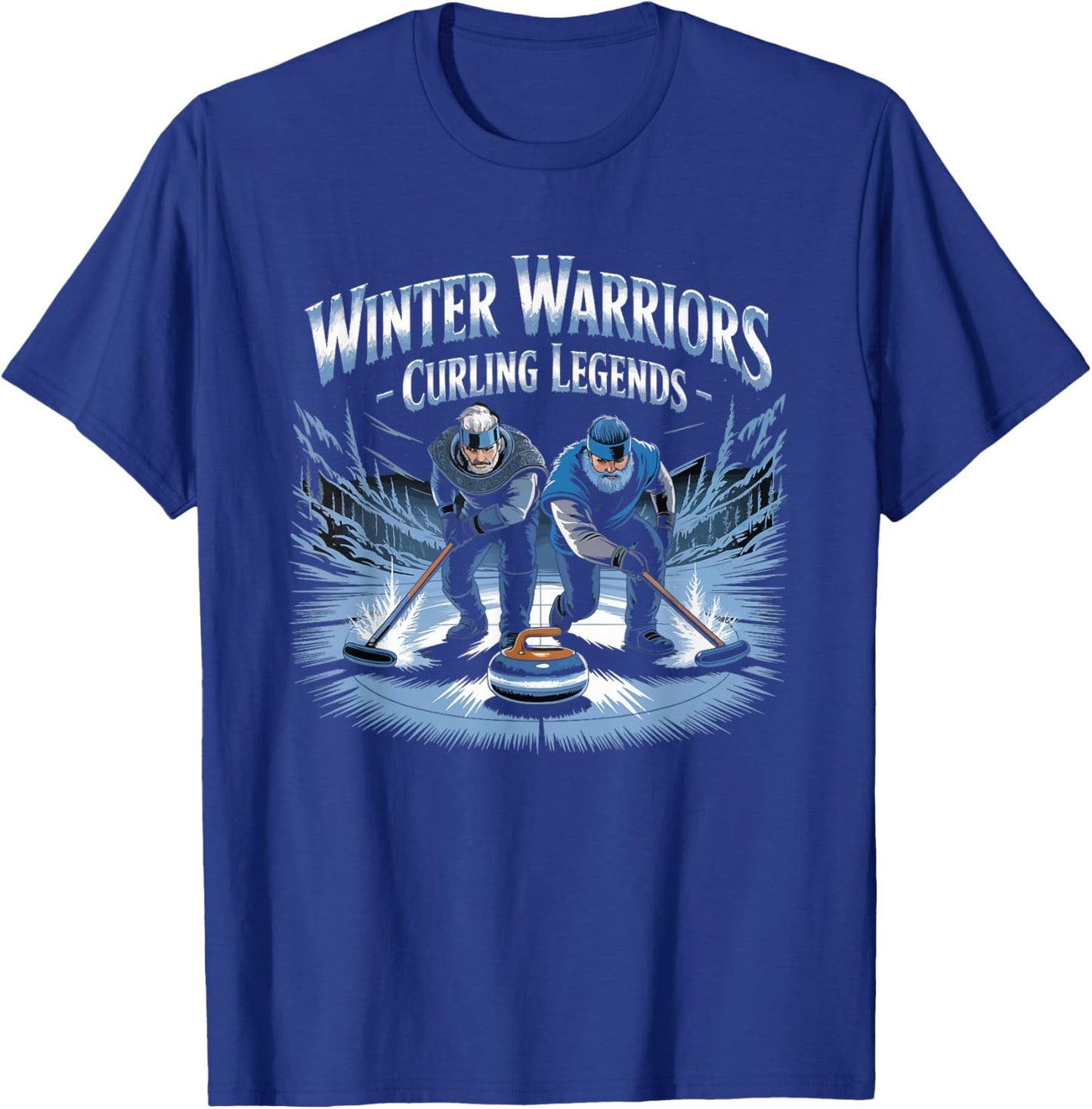 Curling Player Curling Team Warrior Curling T-Shirt - T-Shirt | Royal