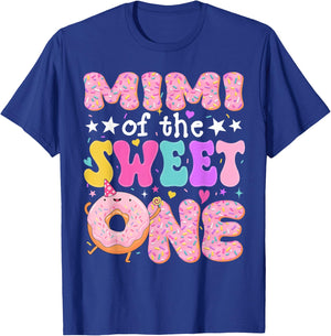 Mimi of The Sweet One 1st Birthday Donut Bday Party T-Shirt - T-Shirt | Royal