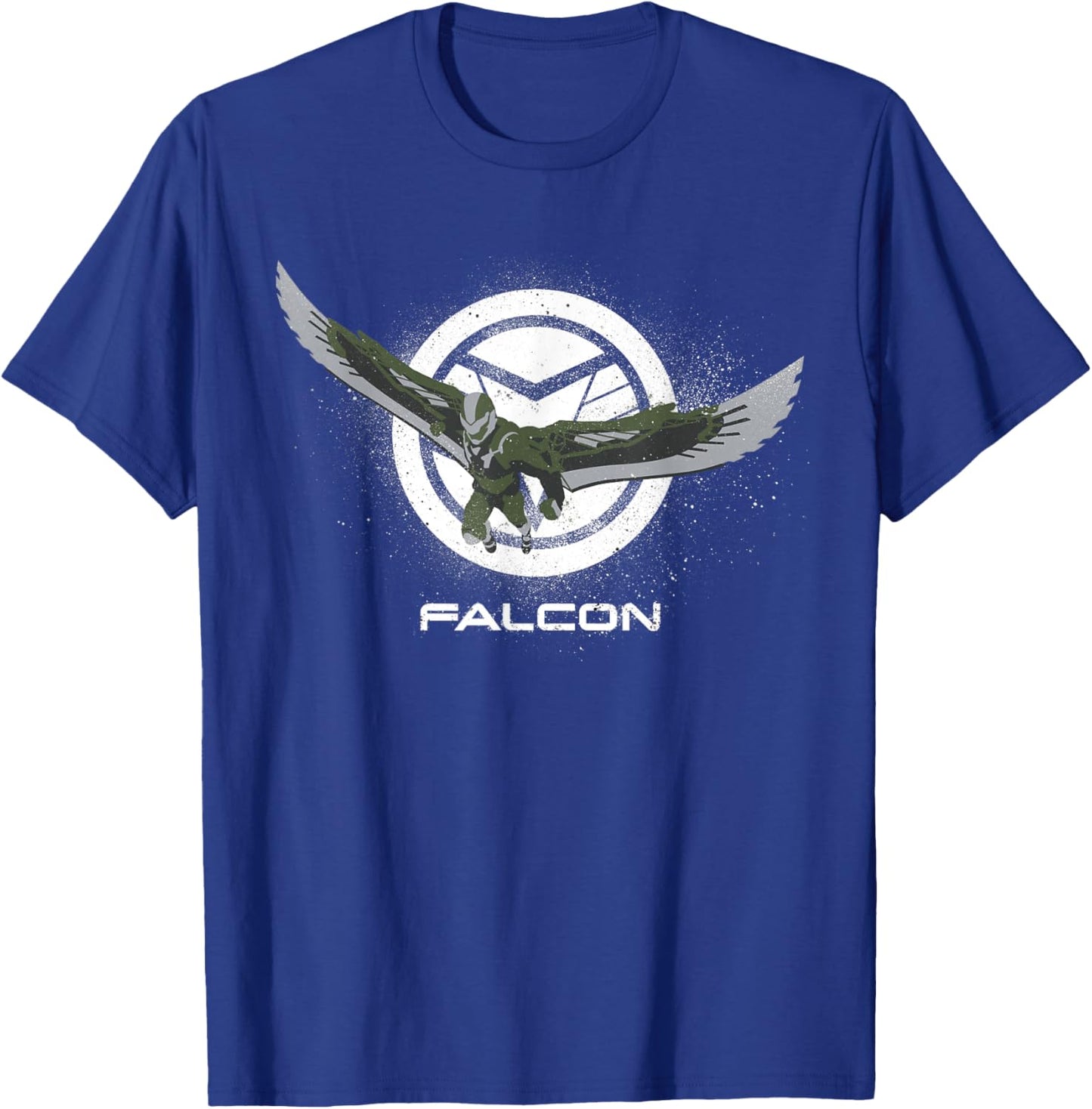 Marvel Captain America: Brave New World Falcon Stencil Style T-Shirt - T-Shirt | Royal