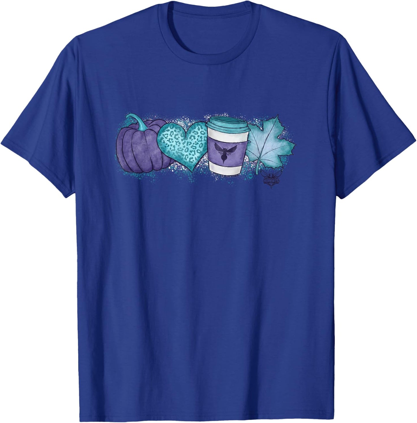 NBA Charlotte Hornets Cozy Fall Painted Banner T-Shirt - T-Shirt | Royal