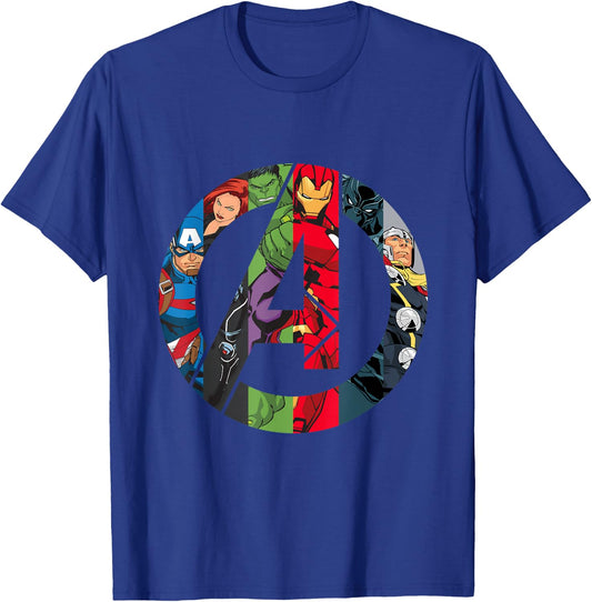 Marvel Avengers A Logo T-Shirt - T-Shirt | Royal