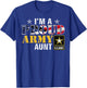 I'm A Proud Army Aunt American Flag Military Gift Veteran T-Shirt - T-Shirt | Royal
