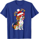 Beagle Dog Christmas Lights Santa Holiday Design T-Shirt - T-Shirt | Royal