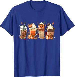 Pumpkin Spice Latte, Fall Coffee, Pumpkin Spice,Thanksgiving T-Shirt - T-Shirt | Royal