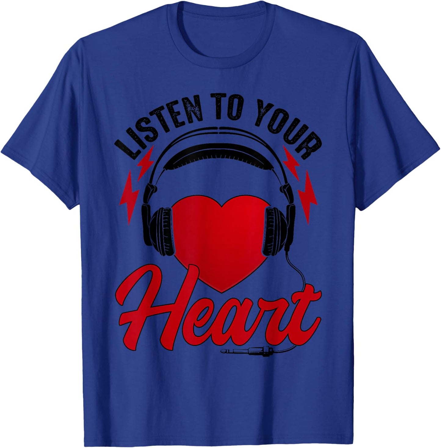 Listen To Your Heart Song Shirt Roxette With Heart T-Shirt - T-Shirt | Royal