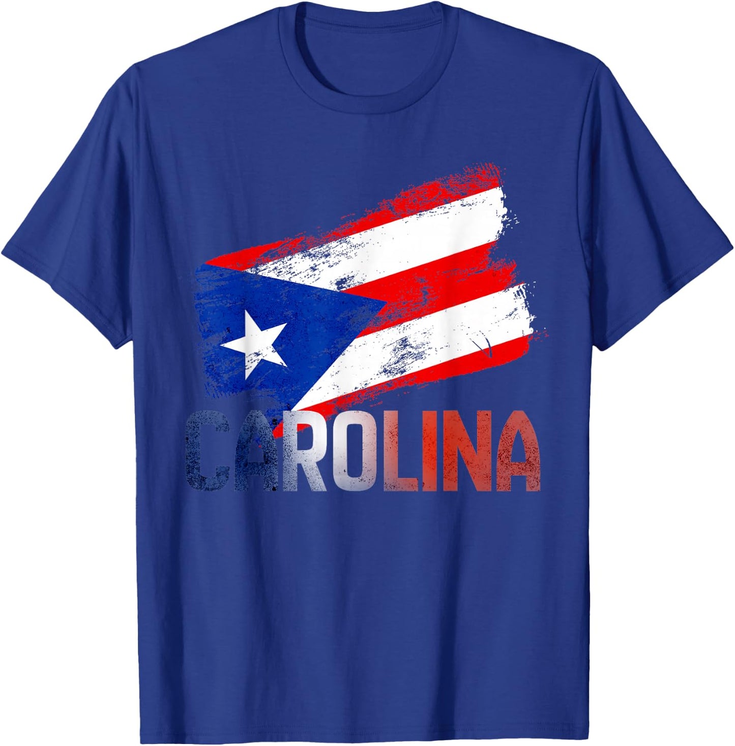 Carolina City Puerto Rico Flag Vintage Roots Boricua T-Shirt - T-Shirt | Royal