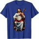 Jesus Christian Religious Playing Banjo Bluegrass T-Shirt - T-Shirt | Royal