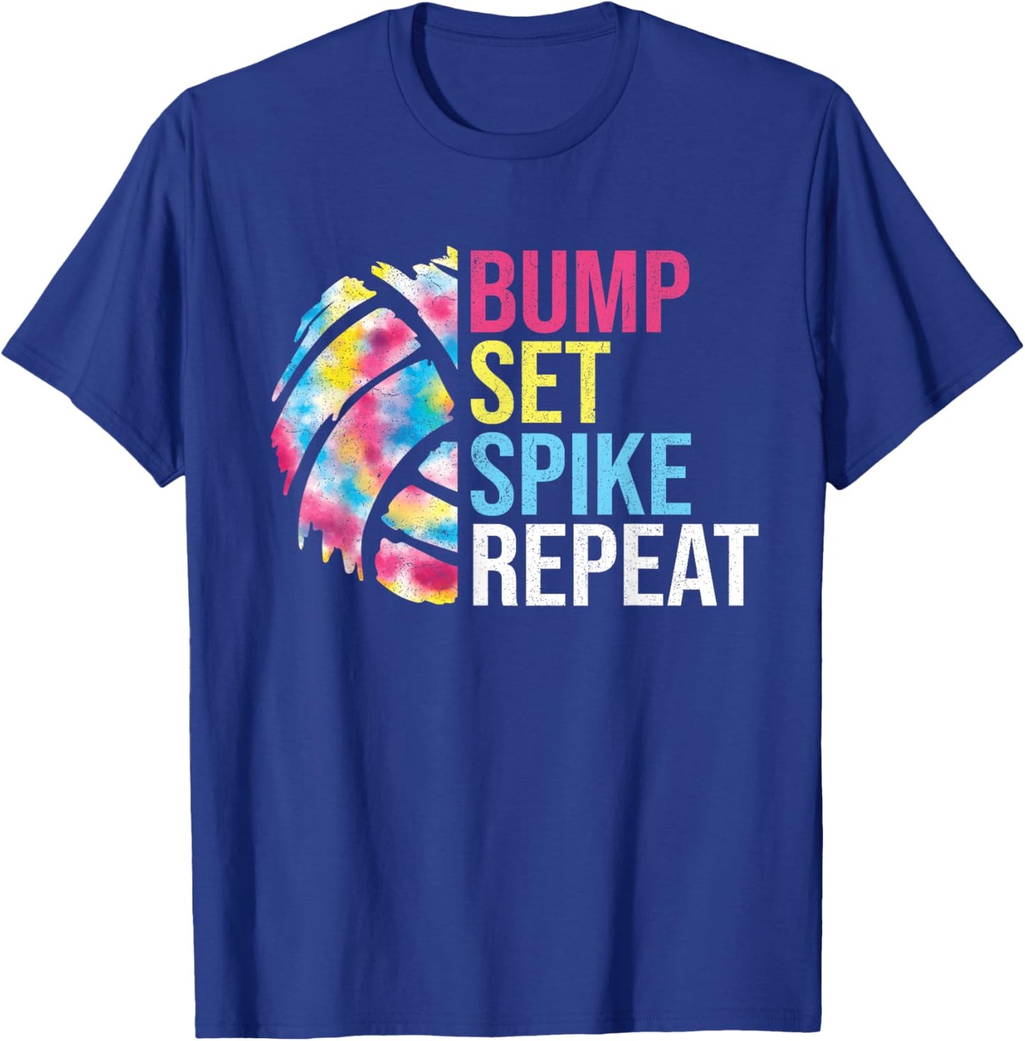 Bump Set Spike Repeat Volleyball Shirt For Girls Teens Women T-Shirt - T-Shirt | Royal