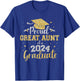 Proud great aunt of class of 2024 graduate senior graduation T-Shirt - T-Shirt | Royal