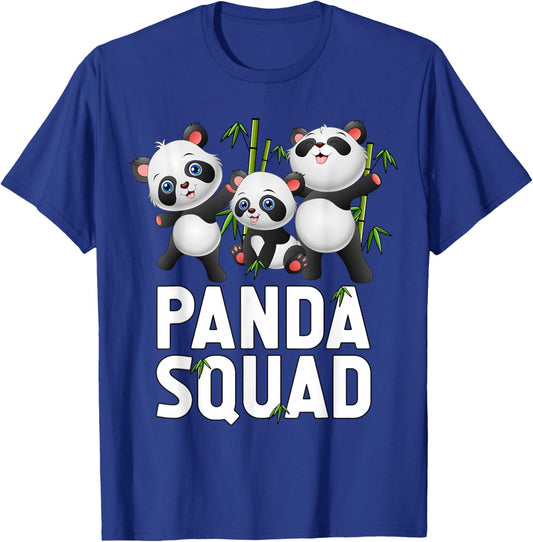 Cute Panda Squad - Panda Family T-Shirt - T-Shirt | Royal