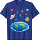 Flat Earth Map Model Globe Conspiracy Believer T-Shirt - T-Shirt | Royal
