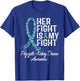 Polycystic Kidney Disease Awareness Her Fight PKD Warrior T-Shirt - T-Shirt | Royal