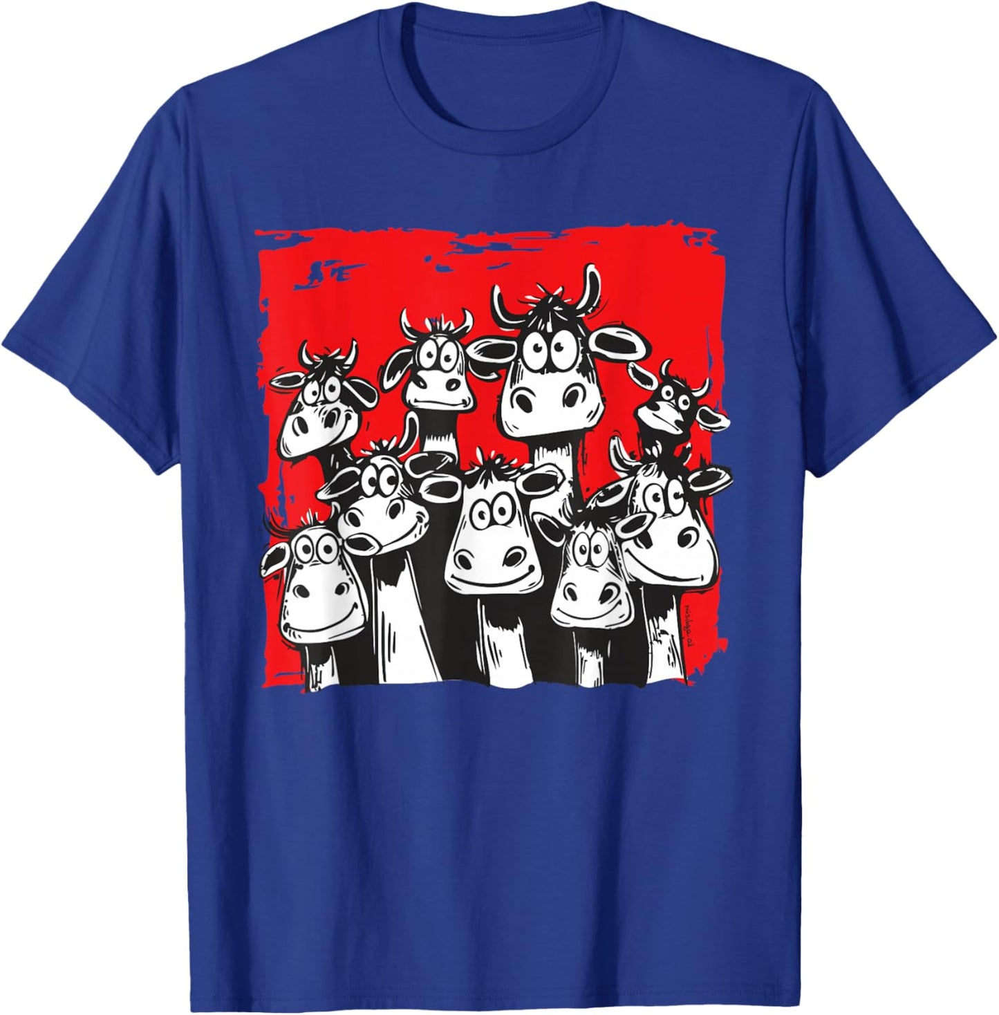 Kuhliebe Lustige Kuhillustration Lustige Kuhgesichter T-Shirt - T-Shirt | Royal