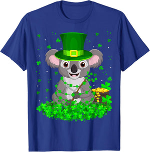 Irish Shamrock Leprechaun Koala St. Patrick's Day T-Shirt - T-Shirt | Royal