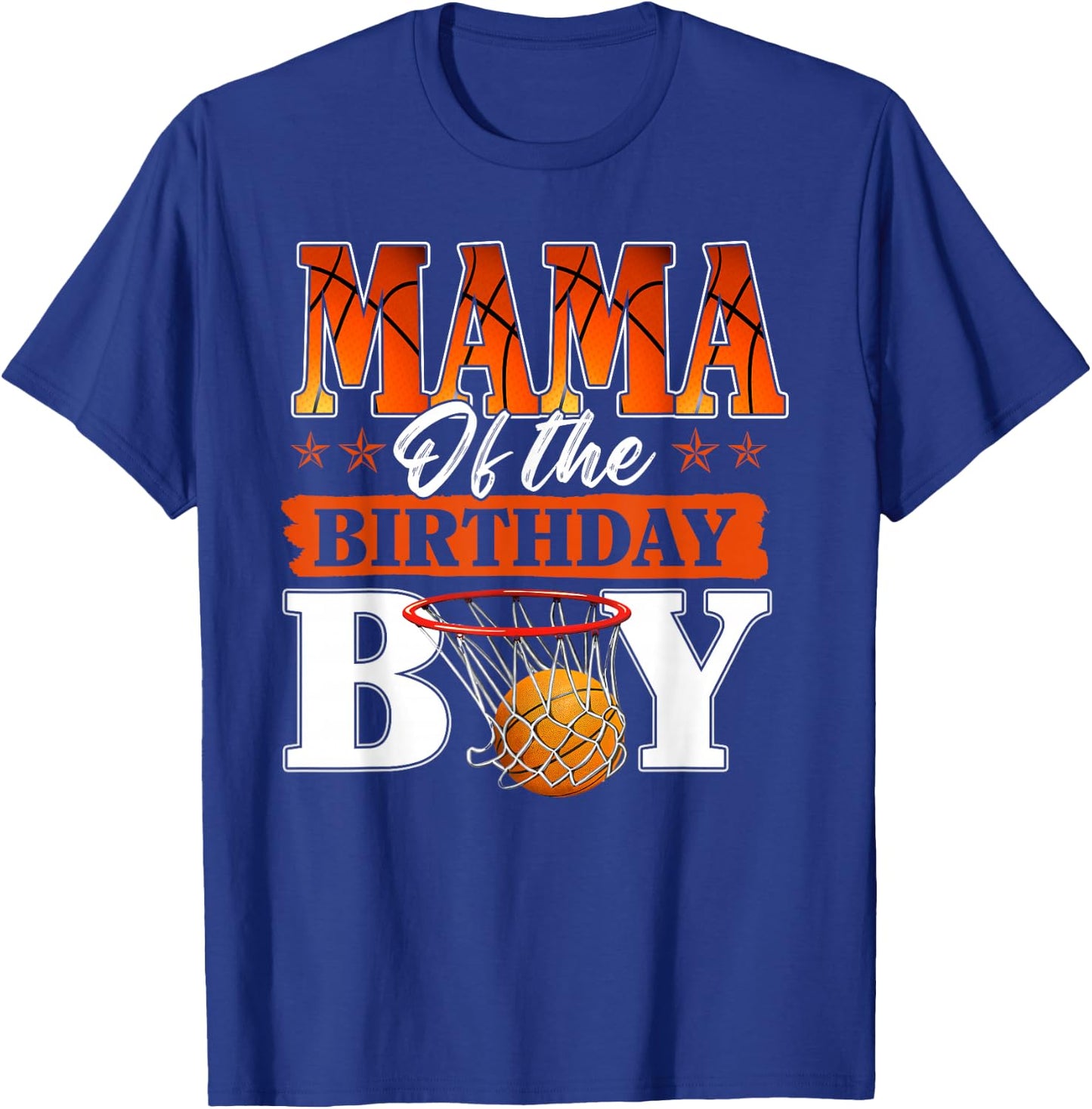 Basketball Mama of The Birthday Boy Family Matching T-Shirt - T-Shirt | Royal