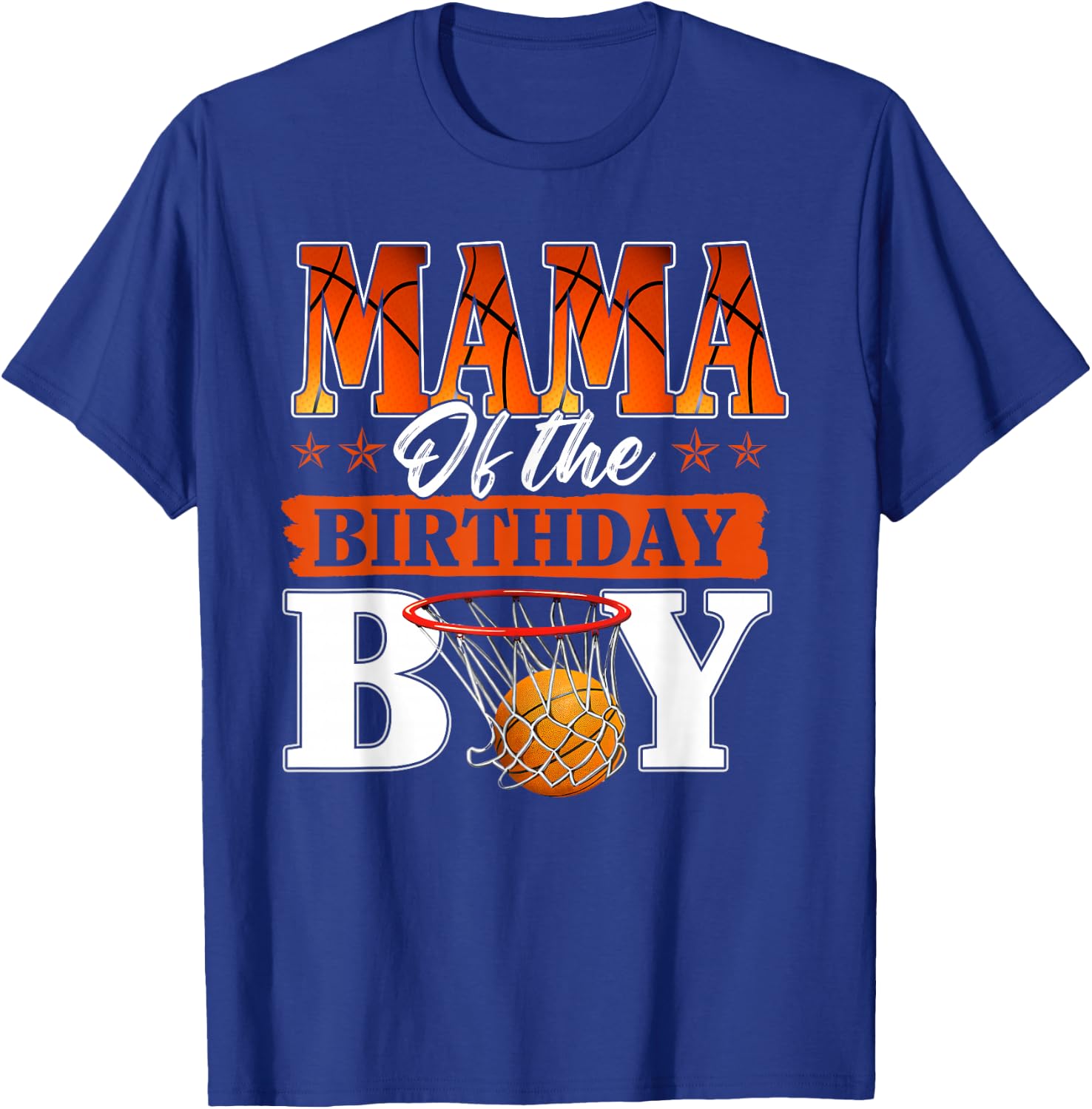 Basketball Mama of The Birthday Boy Family Matching T-Shirt - T-Shirt | Royal