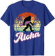 Aloha Bigfoot Cradling Surfboard Sasquatch in Hawaii Vintage T-Shirt - T-Shirt | Royal