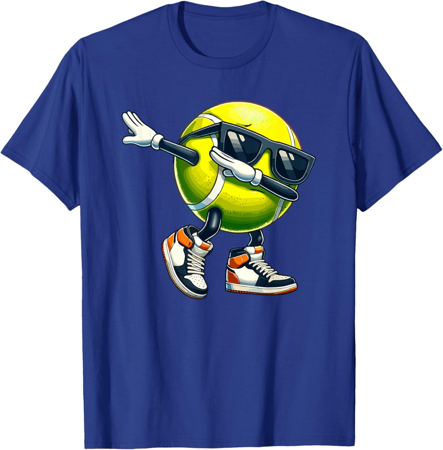Dabbing Tennis Ball With Sunglasses Funny Sports Player T-Shirt - T-Shirt | Royal