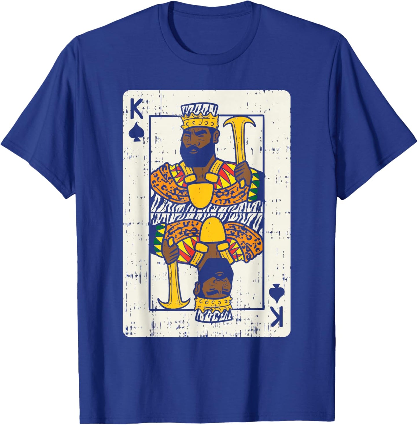 African King Card Black Pride BLM Couple Match Halloween Men T-Shirt - T-Shirt | Royal