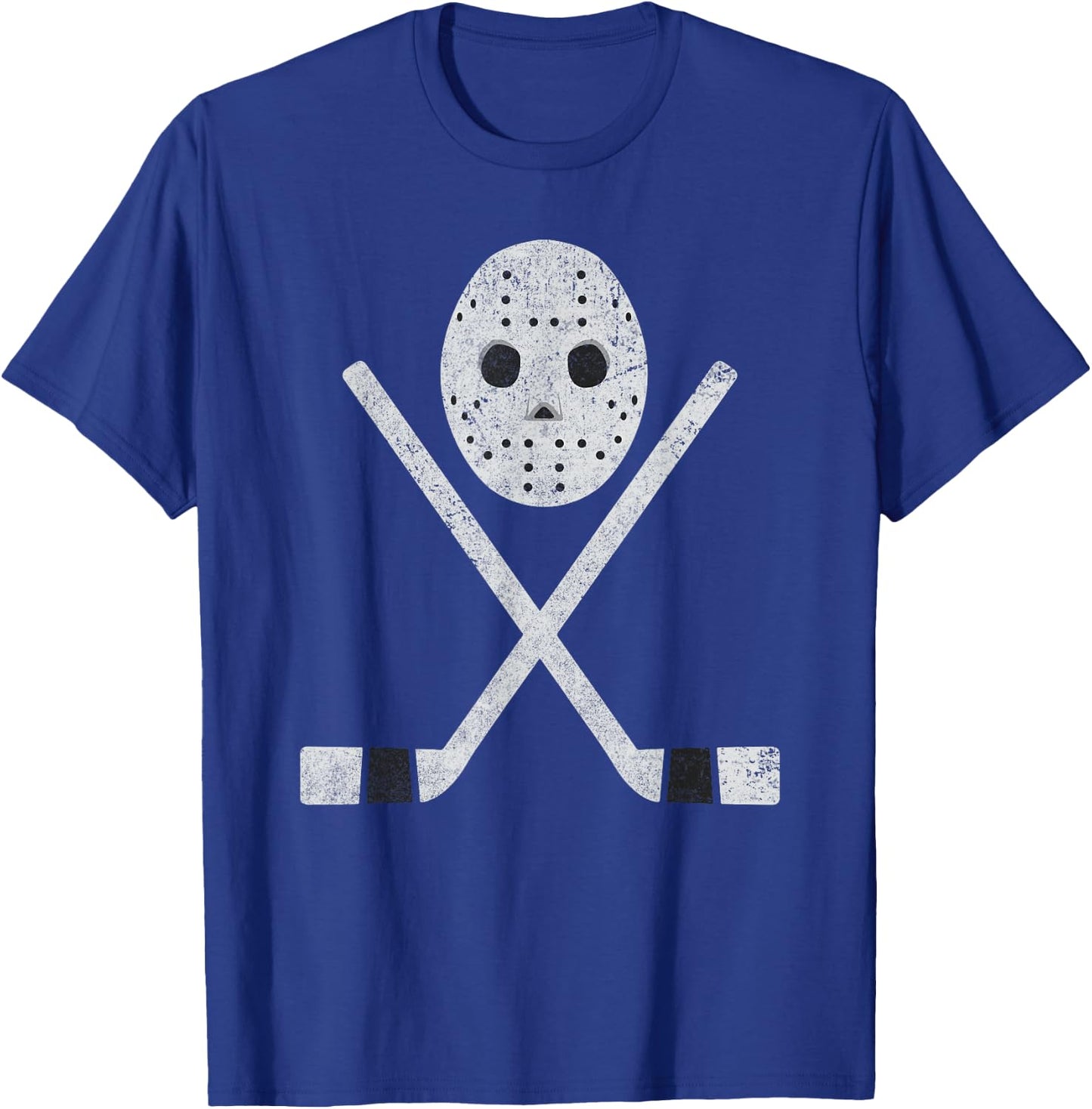 Cool Fear The Goalie Retro Mask Hockey T-Shirt - T-Shirt | Royal