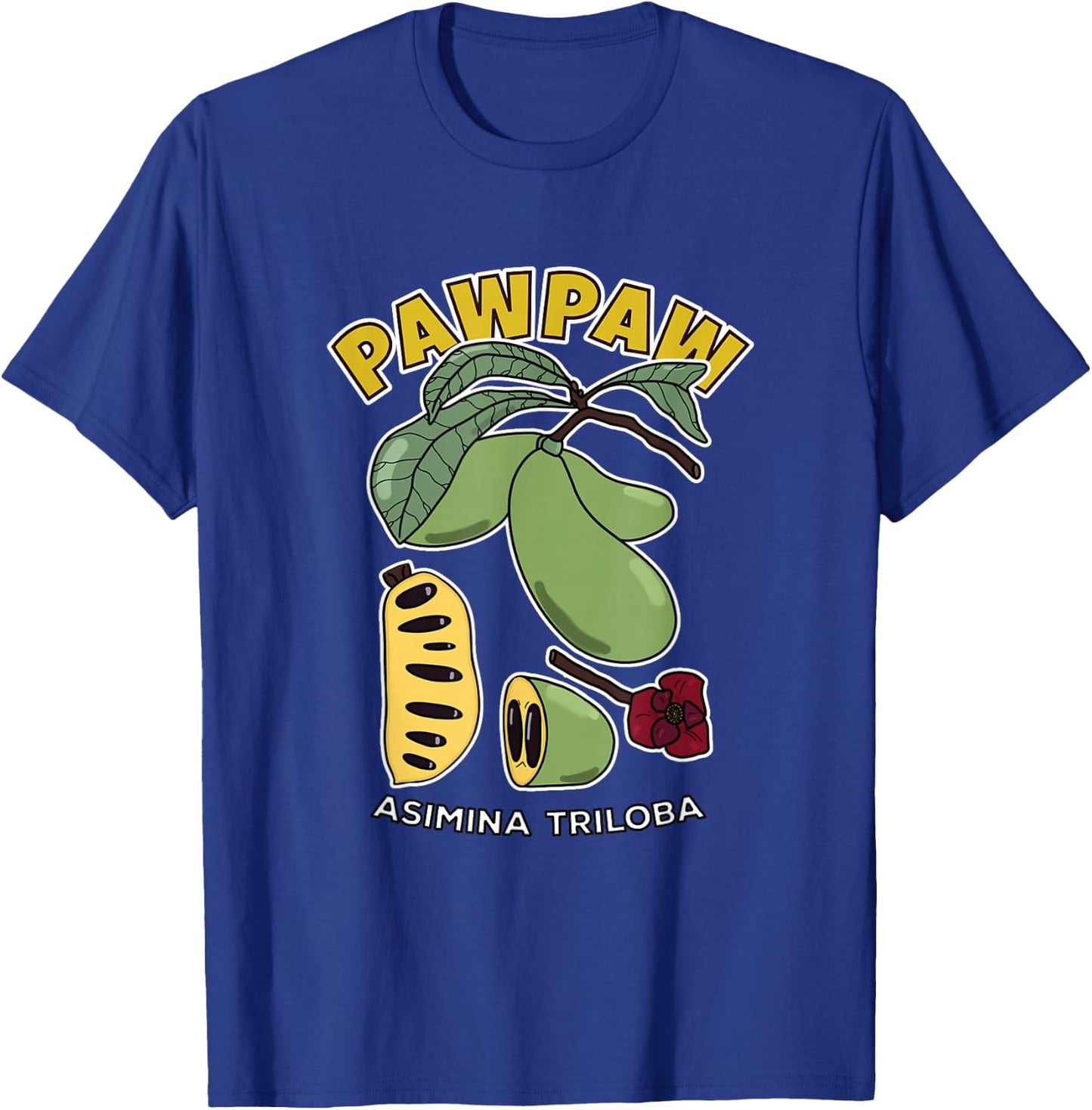 Pawpaw Fruit Tree Asimina Triloba T-Shirt - T-Shirt | Royal