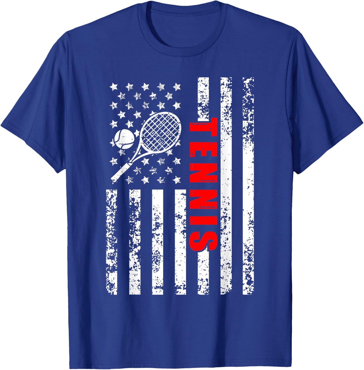 US American Flag Tennis Patriotic women kids Tennis T-Shirt - T-Shirt | Royal
