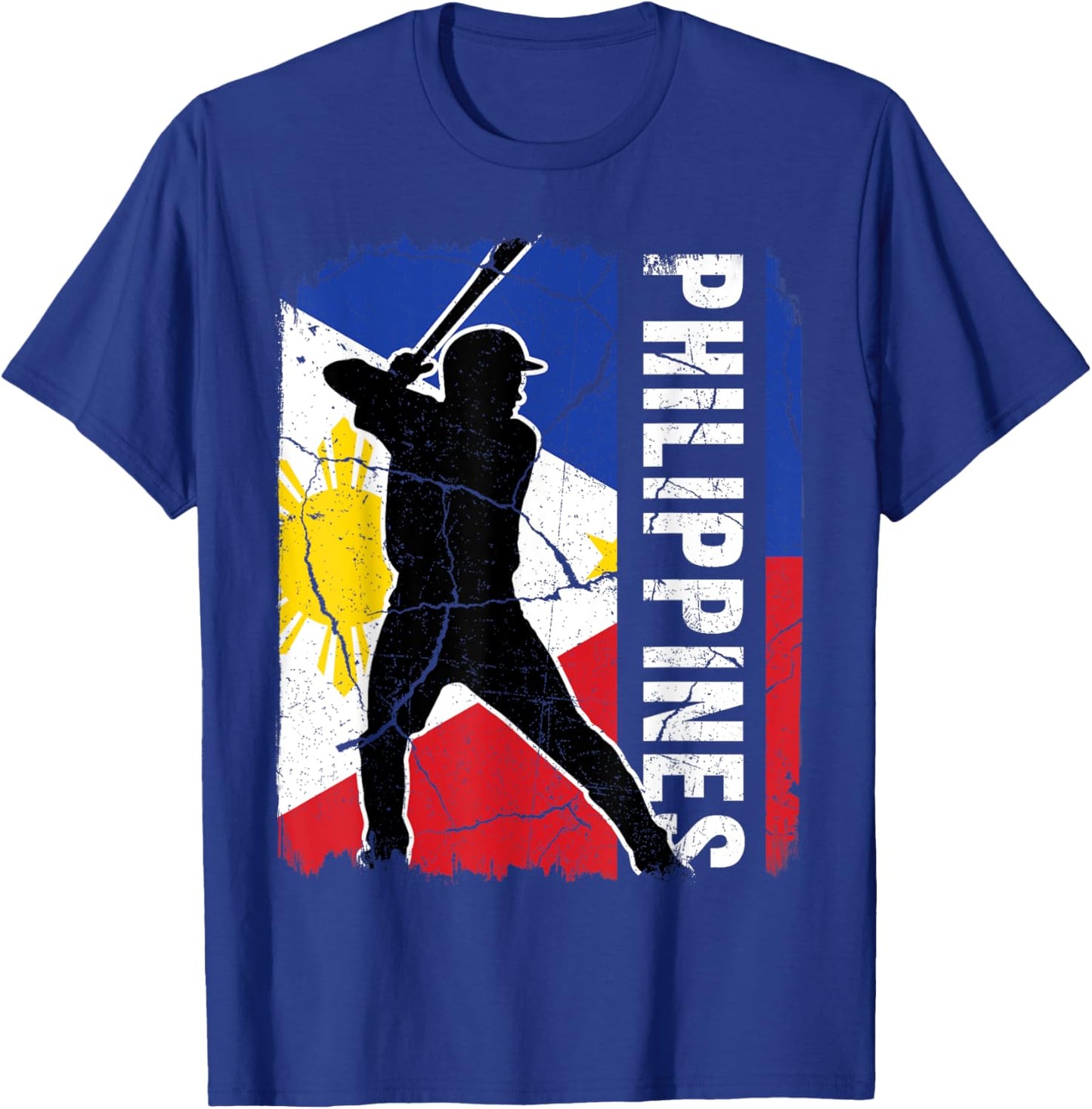 Filipino Baseball Player Philippines Flag Baseball Fans T-Shirt - T-Shirt | Royal