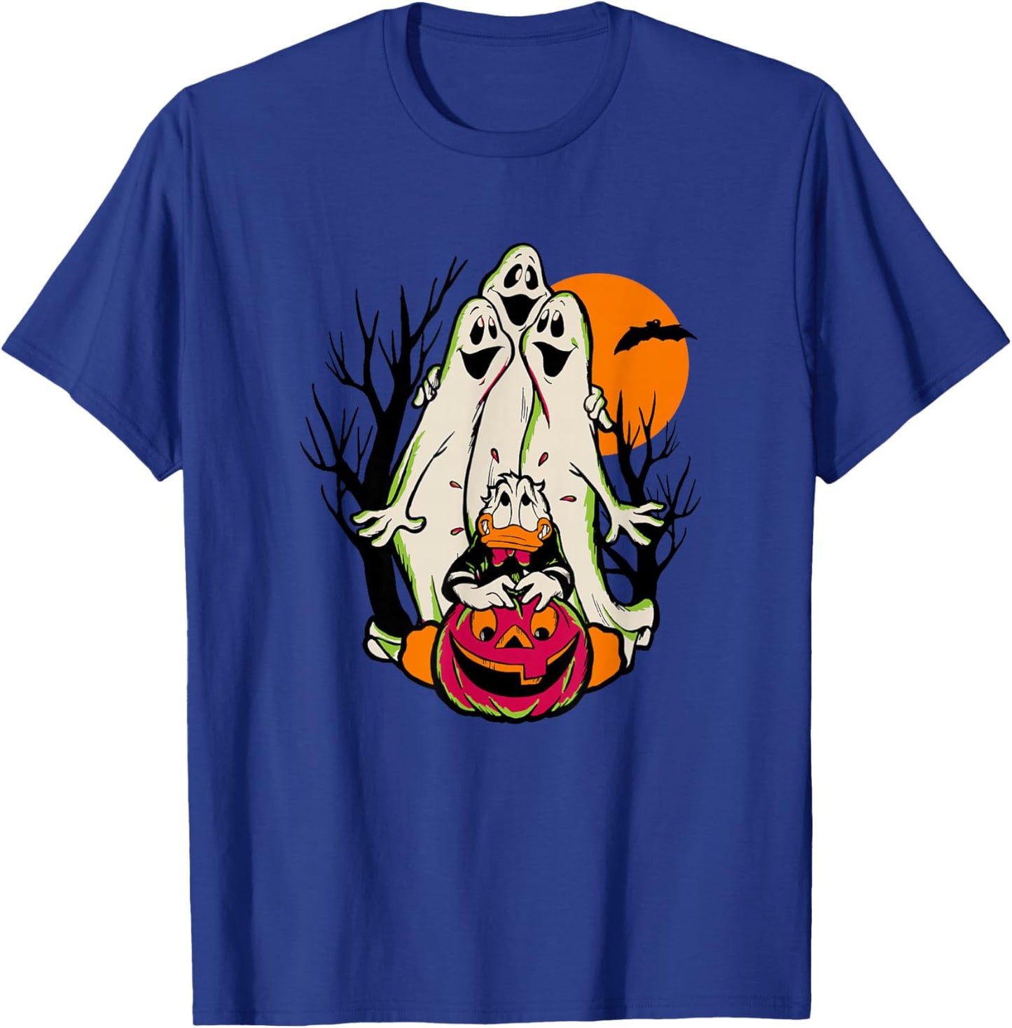 Disney Mickey and Friends Halloween Donald Duck & Ghosts T-Shirt - T-Shirt | Royal
