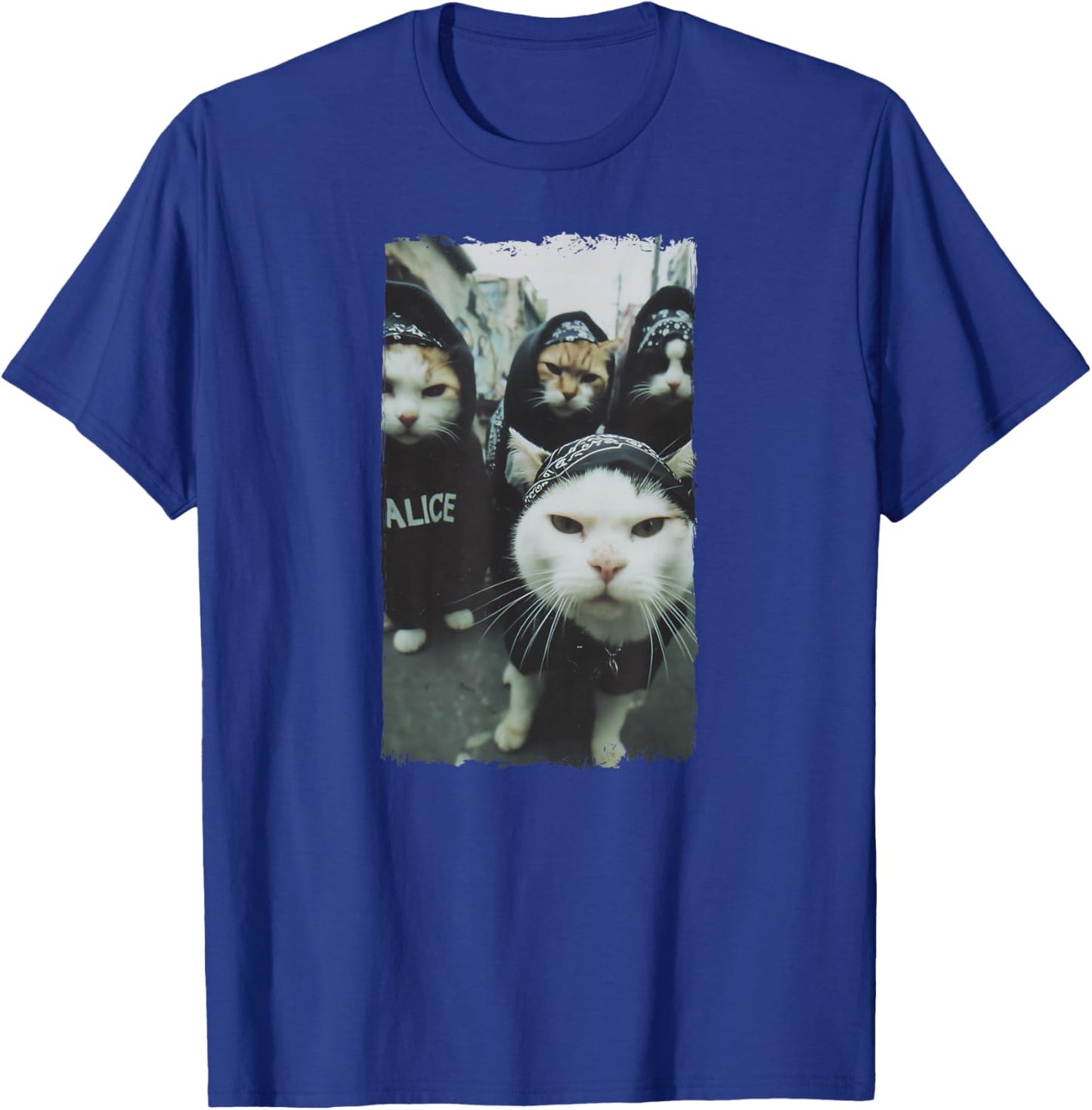 Gangster Katzen Streetwear Cooles Katzenmotiv Lustig T-Shirt - T-Shirt | Royal