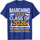 Marching Band Class of 2026 Music Senior Graduation Gifts T-Shirt - T-Shirt | Royal