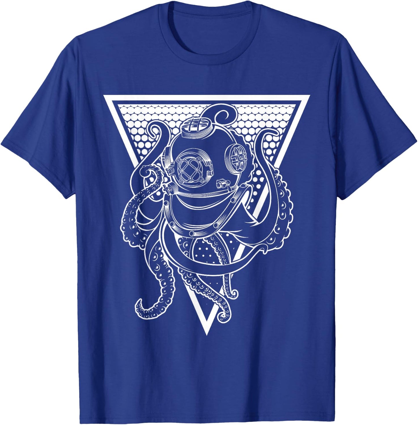 Deep Sea Diving Helmet Octopus Octopus Underwater Diver Gift T-Shirt - T-Shirt | Royal