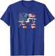 4th Of July American Flag Patriotic Pitbull Terrier T-Shirt - T-Shirt | Royal