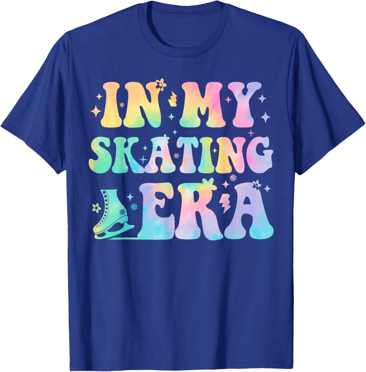 In My Skating Era Skater Coach Figure Hockey Ice Skate T-Shirt - T-Shirt | Royal