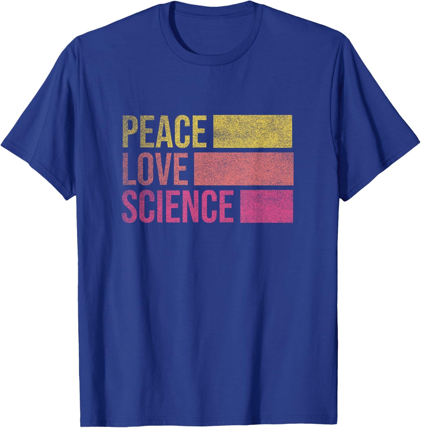 Funny Peace Love Science Lovers Math Chemistry Teacher Gift T-Shirt - T-Shirt | Royal