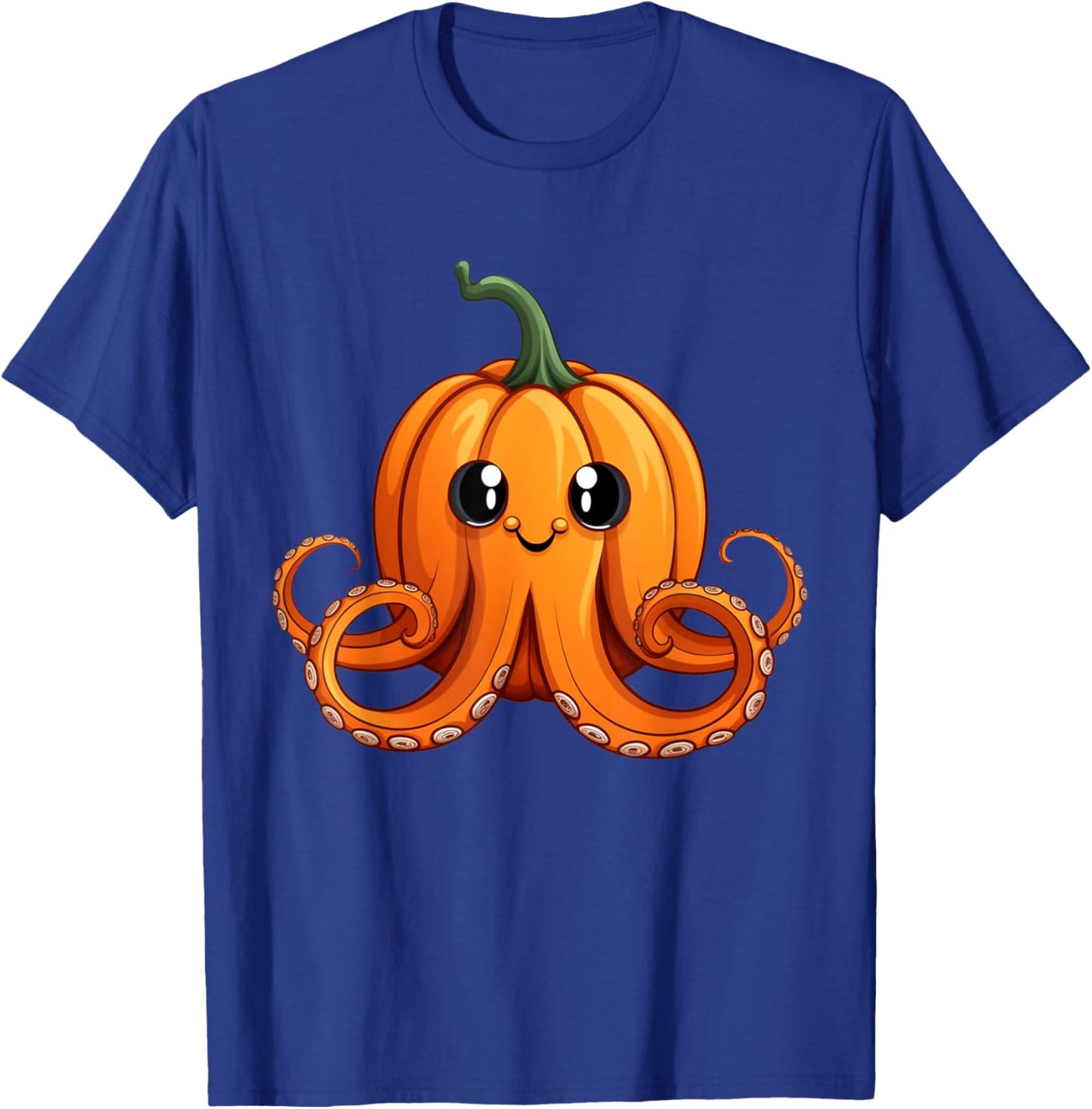 Vintage Octopus Pumpkin Lazy Halloween Party Costume Kids T-Shirt - T-Shirt | Royal