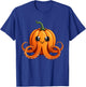 Vintage Octopus Pumpkin Lazy Halloween Party Costume Kids T-Shirt - T-Shirt | Royal