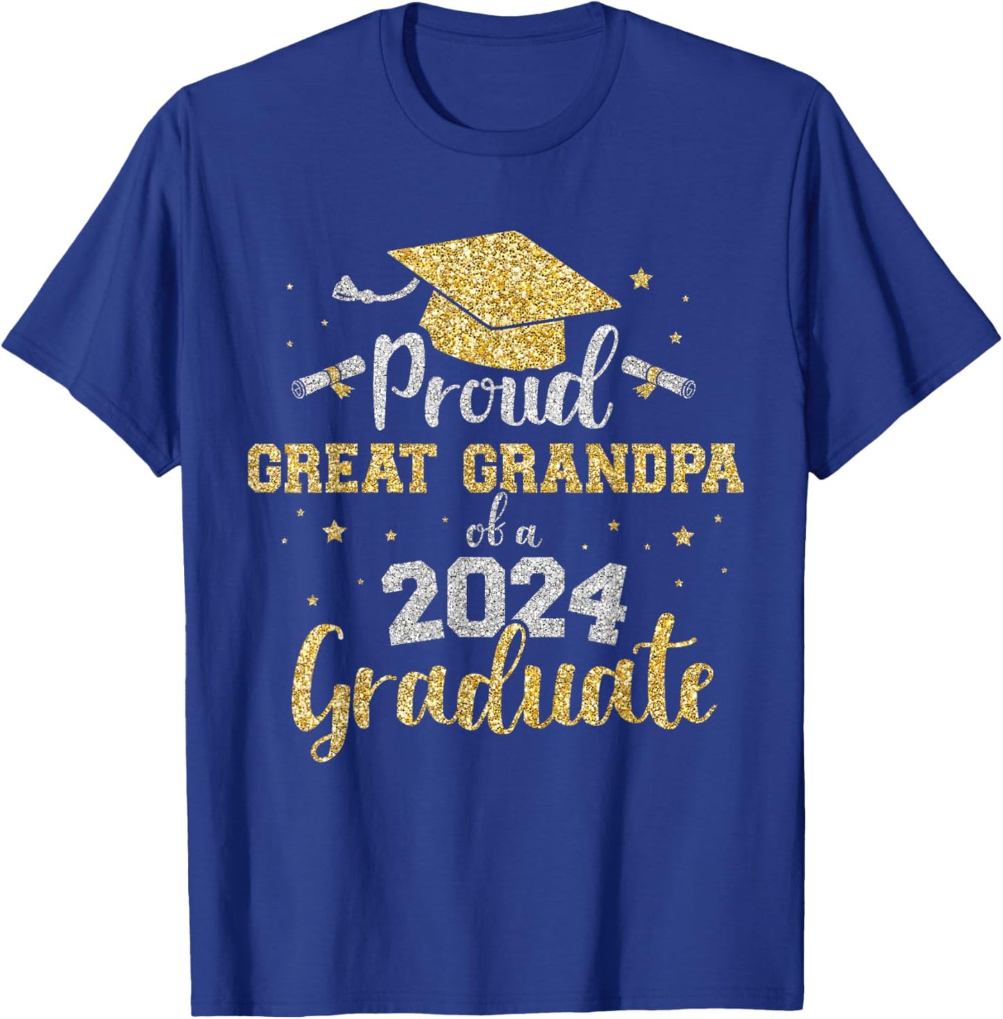Proud great grandpa class of 2024 graduate senior graduation T-Shirt - T-Shirt | Royal
