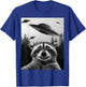 Alien UFO Funny Raccoon T-Shirt - T-Shirt | Royal